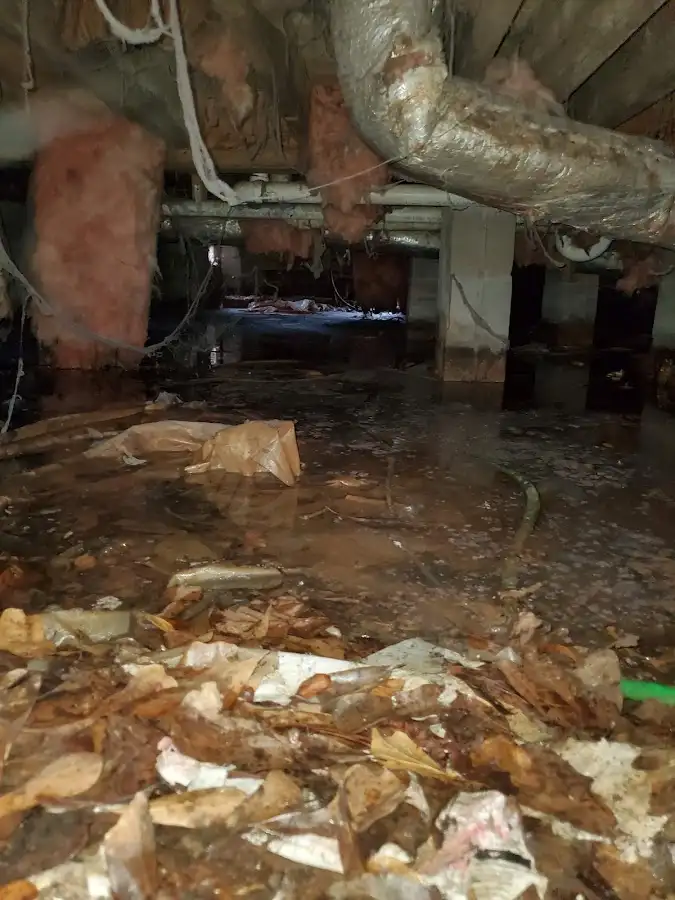 Crawl space flood assessment for Commercial Water Damage Restoration in Raritan