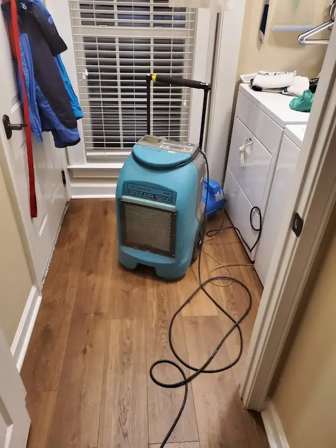 Commercial dehumidifier deployed for Flood Damage Cleanup in Raritan
