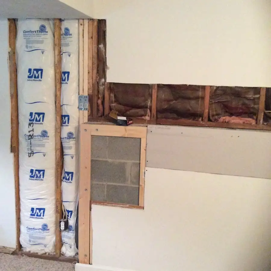 Wall insulation replacement during Contents Cleaning & Restoration in Raritan